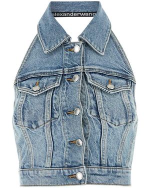 Alexander Wang Stretch Denim Top - Blue