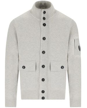 C.P. Company Grs Light Grey Cardigan