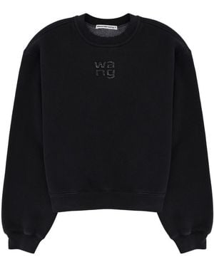T By Alexander Wang Sweatshirt With Logo - Black
