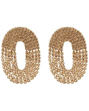 Silvia Gnecchi 'Liberty One' Metallic Earings With Rear Closure And Oval Shape