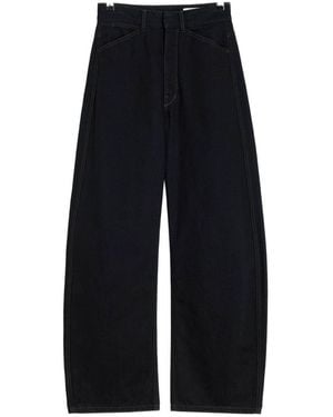 Lemaire High Waisted Curved Pants - Blue