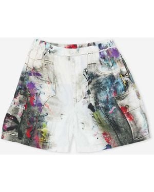 Acne Studios Fluid Printed Bermudas - Blue