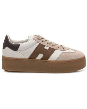 Hogan Leather Sneakers - Brown