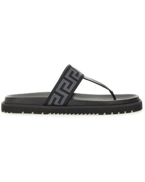 Versace Sandal With Logo - Black