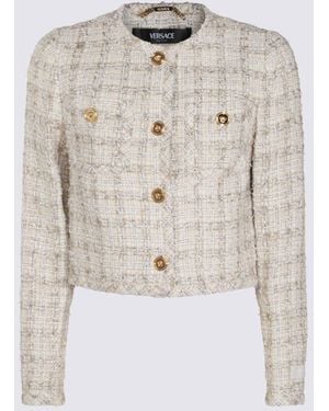 Versace Tweed Blazer - Natural