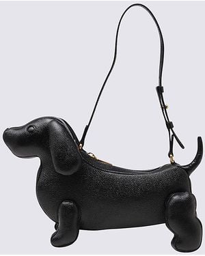 Thom Browne Leather Hector Shoulder Bag - Black