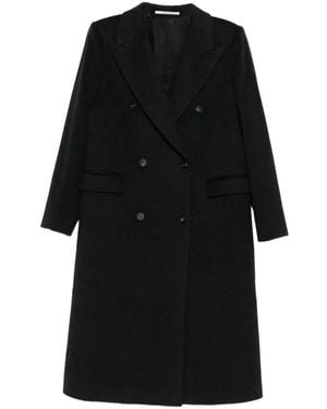 Tagliatore Double Breasted Cashmere Coat - Black