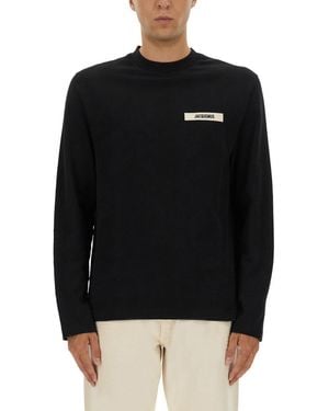 Jacquemus Long-Sleeved T-Shirt - Black