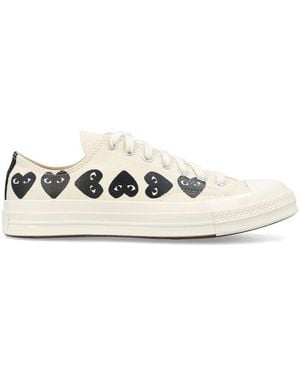COMME DES GARÇONS PLAY Multi Heart Low Top - White