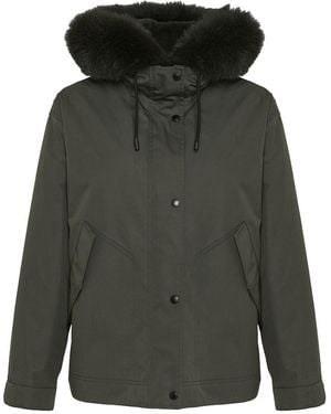 Yves Salomon Short Parka - Gray