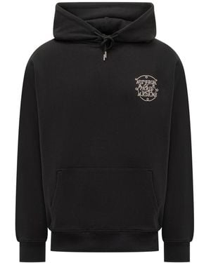 Drole de Monsieur Slogan Hoodie - Black