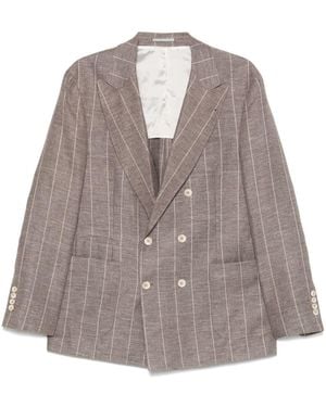 Brunello Cucinelli Linen Deconstructed Jacket - Brown