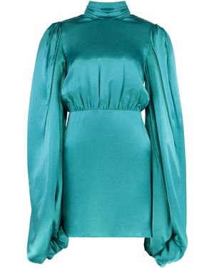 The Attico Satin Dress - Blue