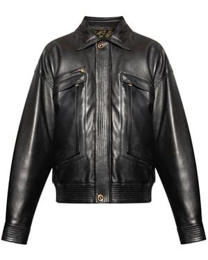 Versace Leather Jackets - Black
