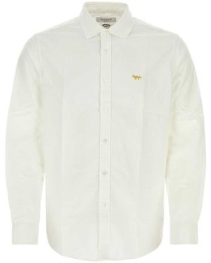 Junya Watanabe Poplin X Maison Kitsune Shirt - White