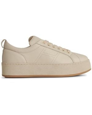 Hogan 'H681' Leather Trainers - Natural