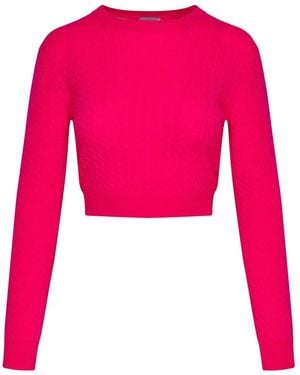 Patou Fuchsia Wool Blend Jumper - Red