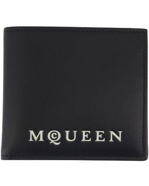 McQueen Bi Fold Cc Card Case - Black