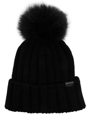Woolrich Beanie Cashmere "Pom Pom" - Black