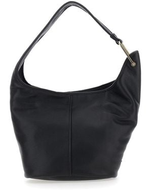 MICHAEL Michael Kors 'Sonny' Medium Shoulder Bag With Logo Lettering On The Side - Black
