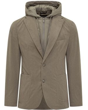 BOSS Jacket With Removable Hood - Green