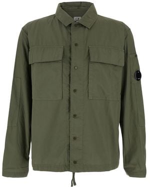 C.P. Company Rip-Stop Cotton Jacket With Adjustable Drawstring Hem - Green