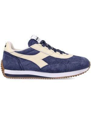 Diadora Equipe '75 Sw Suede Leather Sneakers - Blue