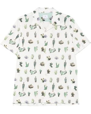 Paul Smith Printed Cotton Shirt - White