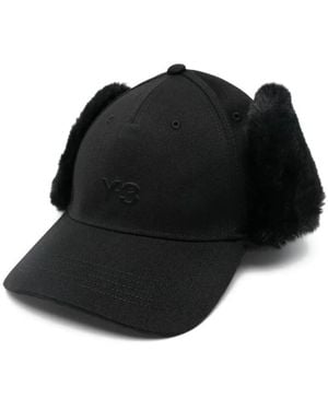 Y-3 Faux Fur Baseball Cap Accessories - Black