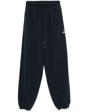 Arte' Small Heart And Logo Trousers Clothing - Blue