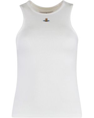 Vivienne Westwood Ribbed Tank Top - White