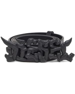 DIESEL Logo B-graffiti Belt Accessories - Black