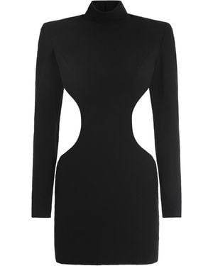 Monot Crepe Mini Dress - Black