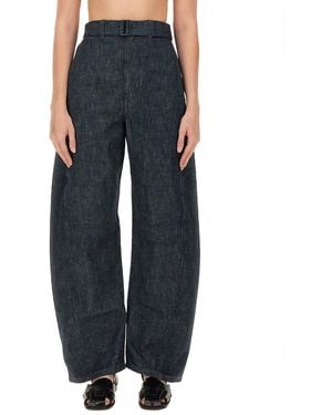 Lemaire Belted Trousers - Blue