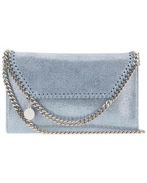 Stella McCartney Light Shaggy Deer Mini Falabella Crossbody Bag - Blue