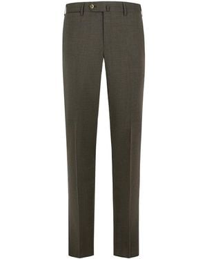 PT Torino 'Slim Fit' Virgin Wool Trousers - Grey