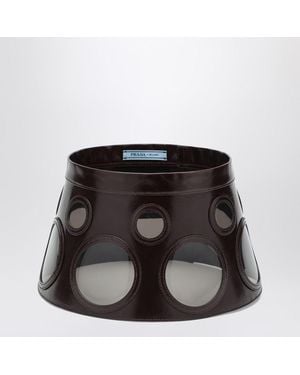 Prada Visor In Plexiglass - Black
