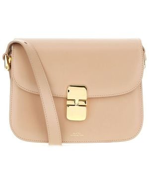 A.P.C. Grace Leather Crossbody Bag - Natural