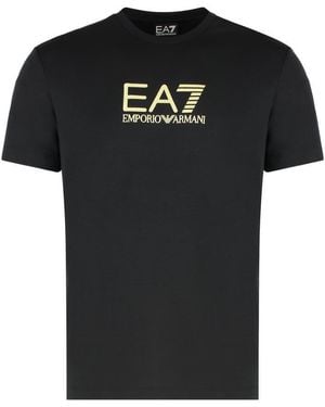 EA7 Logo Print T-Shirt - Black
