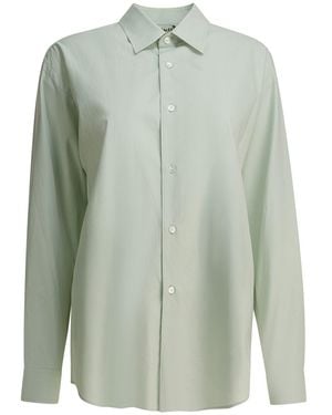 AURALEE Cotton Twill Shirt - Green