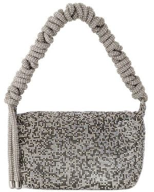 Kara Crystal Mesh Bag - Metallic