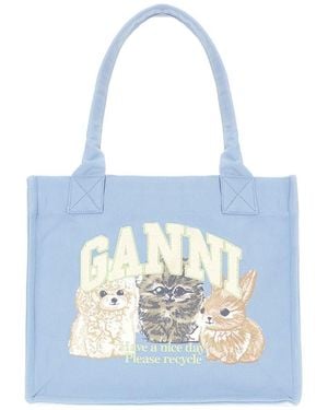 Ganni Shoulder Bags - Blue