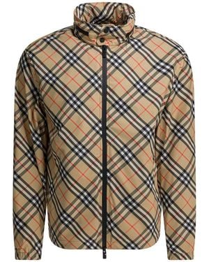 Burberry "Check" Windbreaker Jacket - Grey