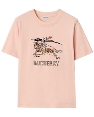 Burberry Ekd Cotton T-Shirt - Pink