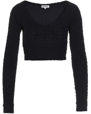 Sunnei All-Over Logo Top - Black