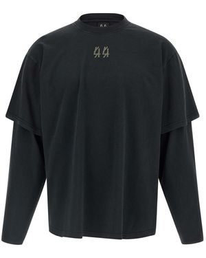 M44 LABEL GROUP 'double Sleeve' T-shirt - Blue