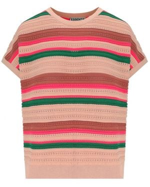 Essentiel Antwerp Hali Multicolored Knitted Top - Pink
