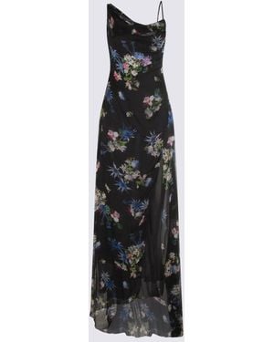 Blumarine Silk Maxi Dress - Black