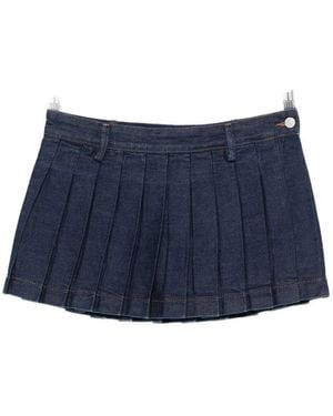 7 For All Mankind "pleated" Mini Skirt Clothing - Blue