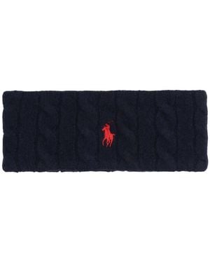 Polo Ralph Lauren Knitted Headband With Logo - Blue